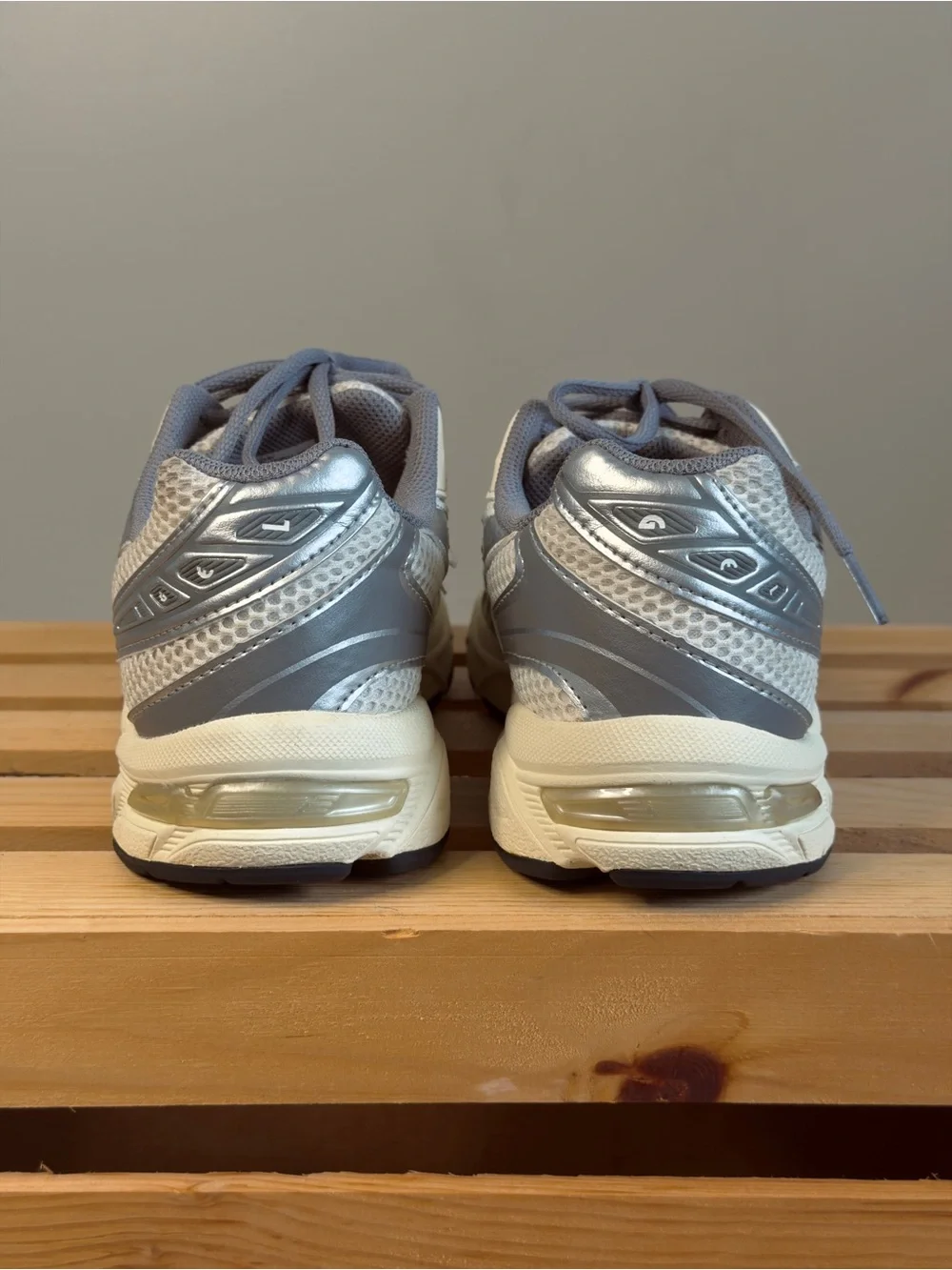 Asics Gel 11-30 White and Gray Mesh Running Shoes